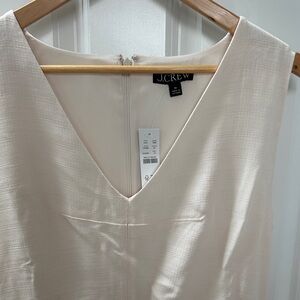 J. Crew Ivory V-Neck Dress